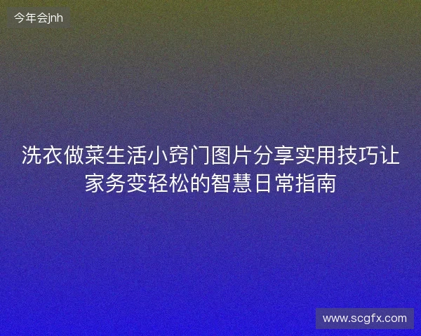 洗衣做菜生活小窍门图片分享实用技巧让家务变轻松的智慧日常指南